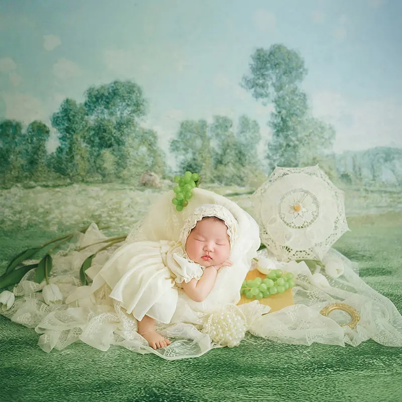 Baby Girl Vintage Wedding Set - Newborn Photography Props - Image 2